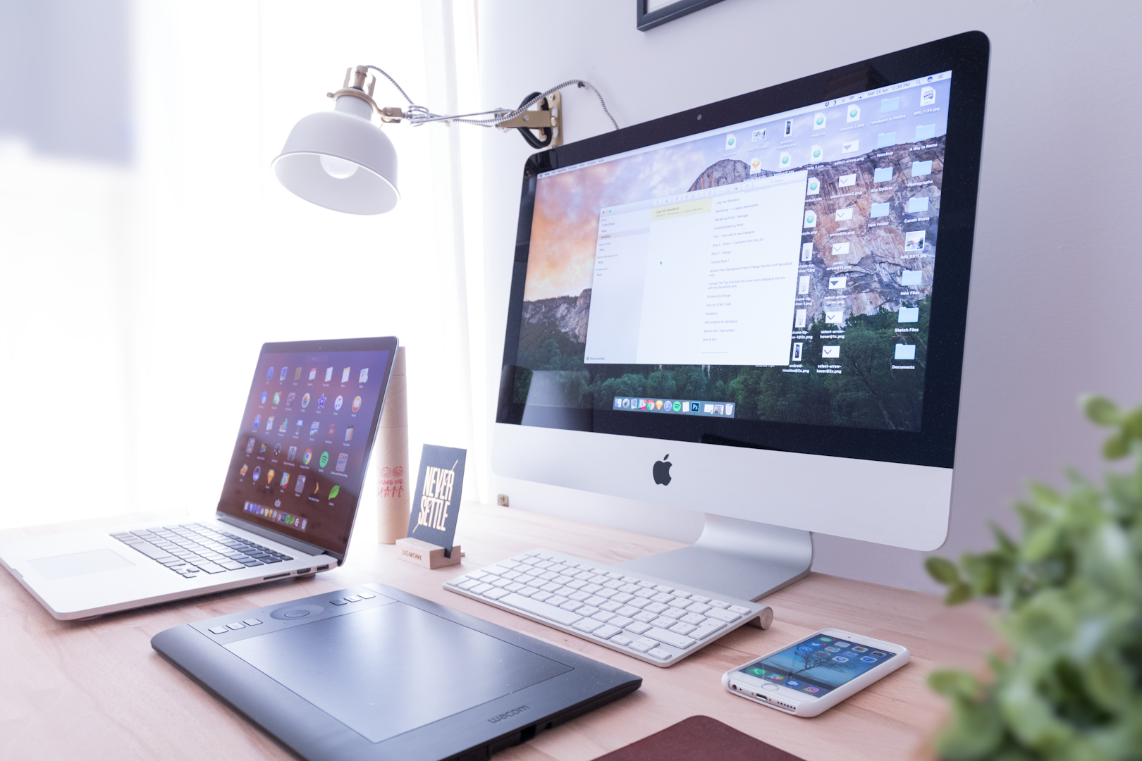 Responsive web design Bristol, technical website layout displayed on an iMac, tablet, and smartphone.